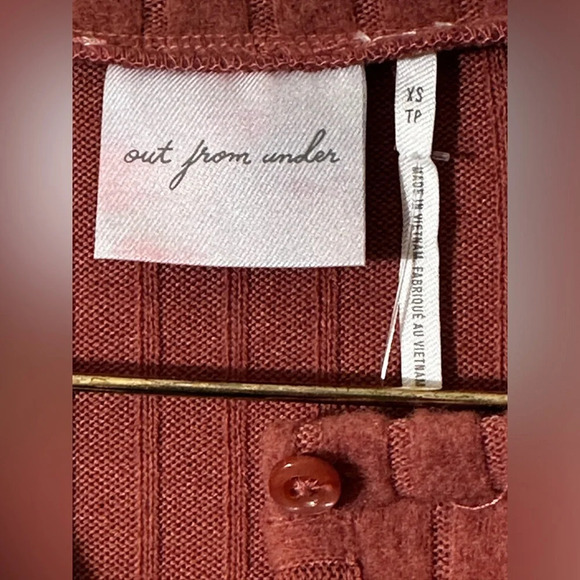 NWT URBAN OUTFITTERS Out From Under Bounce Plush Suki Ribbed Cardigan XS MAUVE - Picture 5 of 13